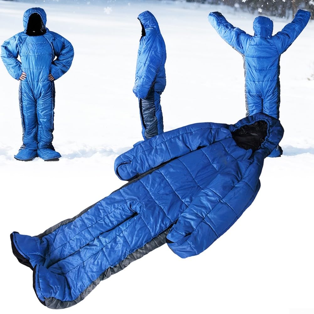Tragbarer Schlafsack mit Hohlfaser-Isolierung und Polyester-Futter für Wärme bei milden Winterbedingungen