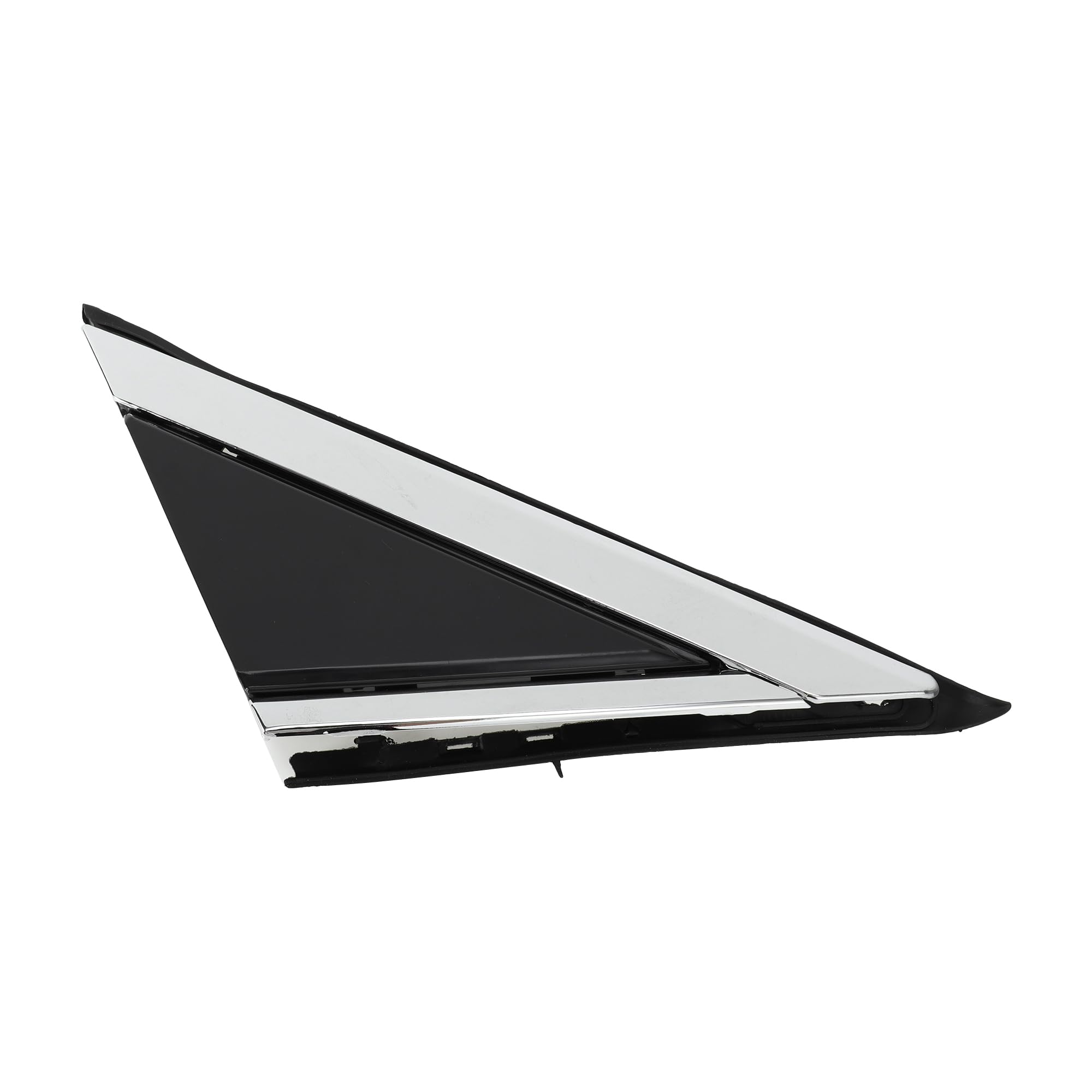 Photo 1 of Motoforti Pillar Corner Triangle Trim View Mirror Flag Applique Panel Cover for Cadillac SRX 2010-2016 Plastic No.22774040 Black Silver Tone