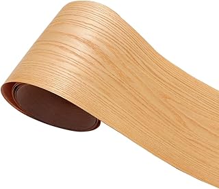 Red Oak Thin Wood Veneer Sheets (Figured Grain)- 7.5 Inch Wide x 98 Inch Long, Natural Wood for Furniture, Cabinets, and DIY Crafts