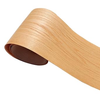 البلوط الأحمر رقيقة الخشب القشرة صفائح Figured Grain- 7.5 بوصة واسعة &times; 98 بوصة طويلة، الخشب الطبيعي للأثاث، خزائن، والحرف اليدوية DIY