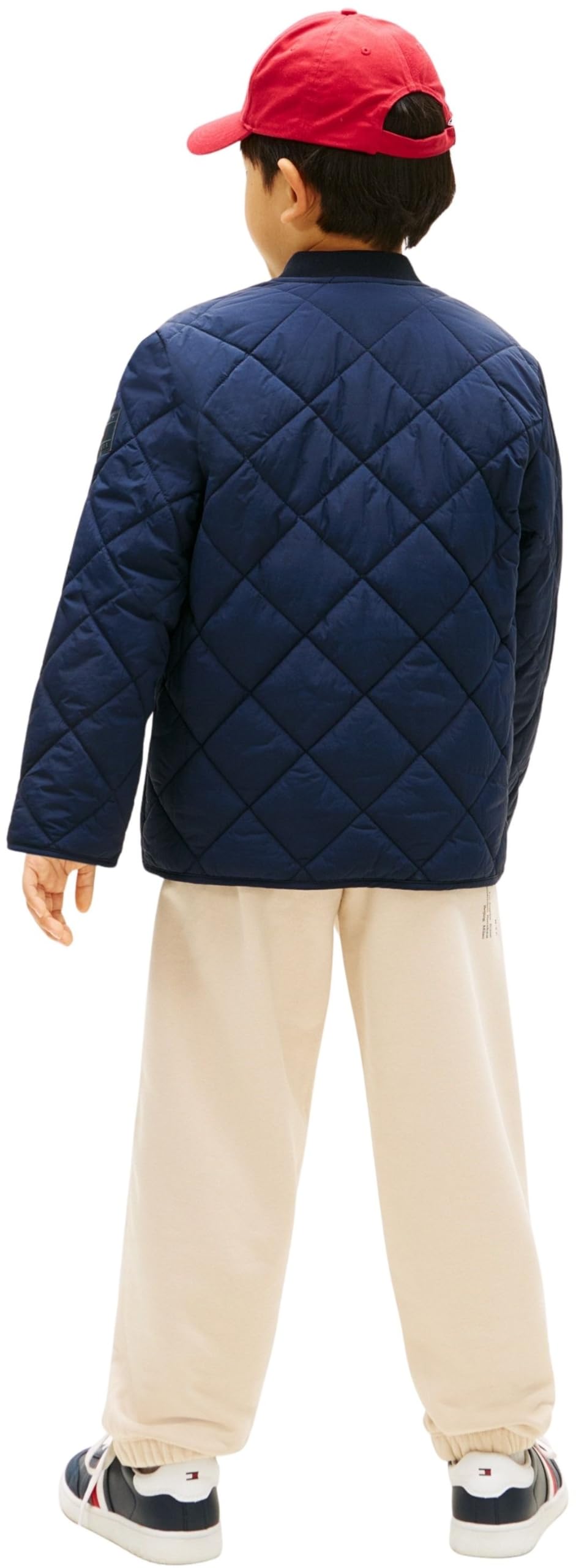 Tommy Hilfiger Pikowana lekka kurtka chłopięca KB0KB10214, NIEBIESKA (Dark Night Navy), 10 lat