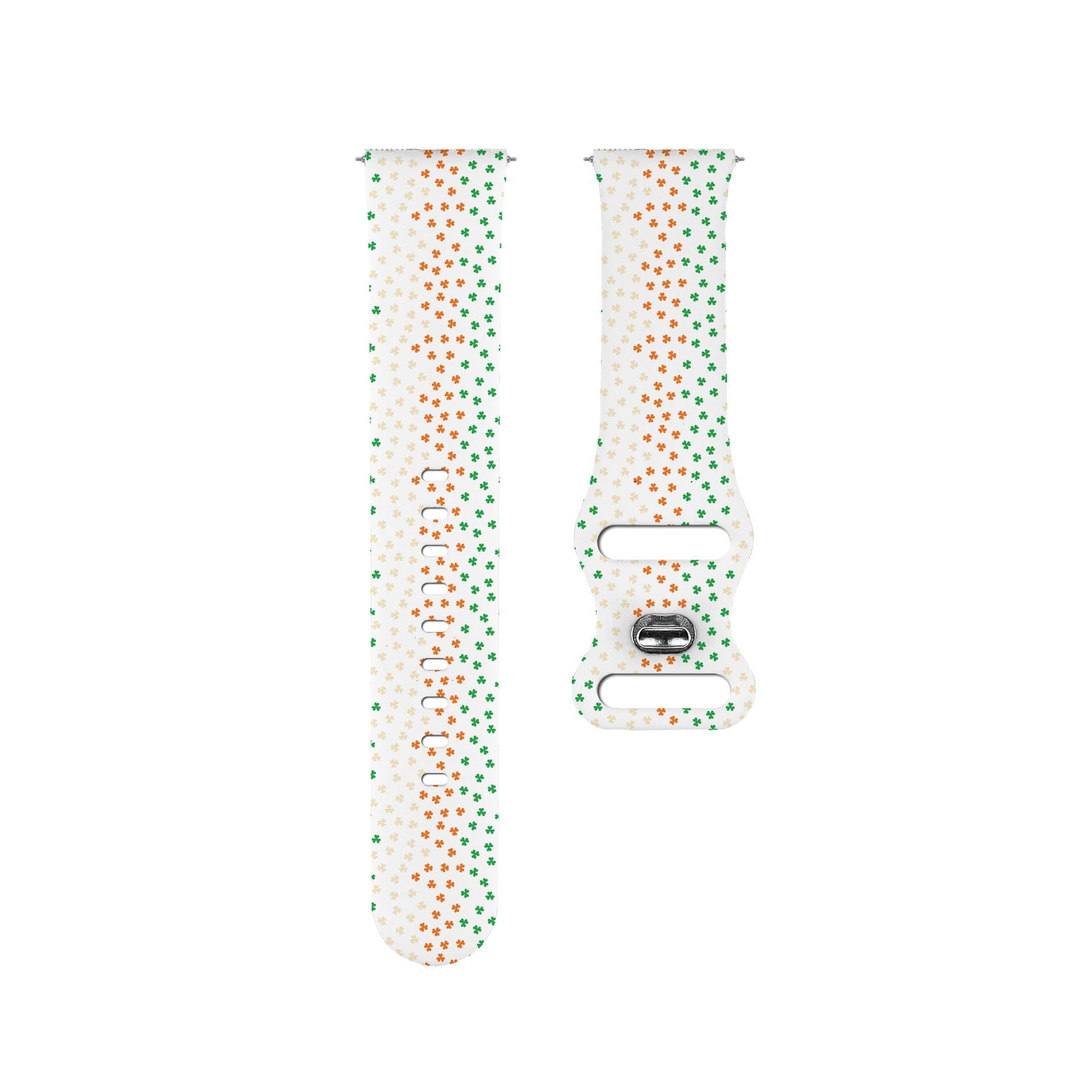 Compatible with Garmin Fenix 7/7 Pro, Fenix 6/6 Pro, Fenix 5/5 Plus, Epix (Gen2) / Epix Pro (Gen2), 22mm Replacement Sport Watch Band (St Patricks Day Clover) Silicone Soft Strap Bracelet