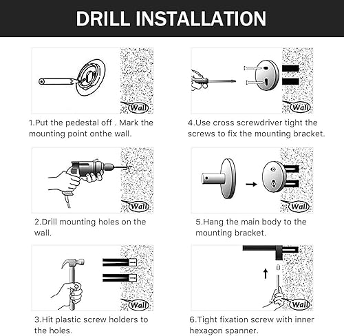 Miniatura 7 de Hoimpro Tendedero retráctil ABS  secadora de aluminio con cuerda doble ajustable de acero inoxidable estilo hotel resistente método de montaje en