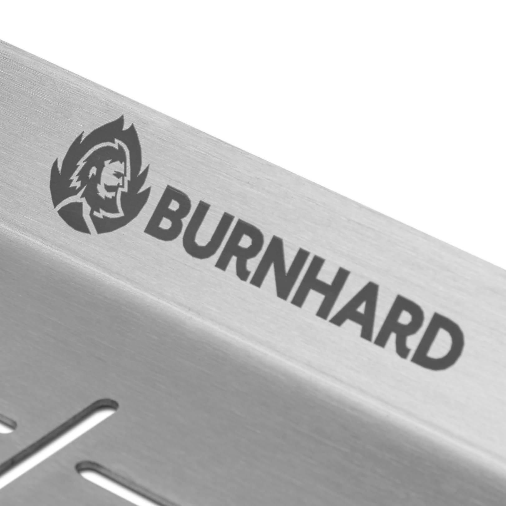 BURNHARD Grillschale 37 x 25 x 2 cm aus Edelstahl für Gemüse, Fleisch und Fisch, Gemüsekorb für Gas-, Elektro- und Holzkohlegrill, spülmaschinenfest, rostfrei