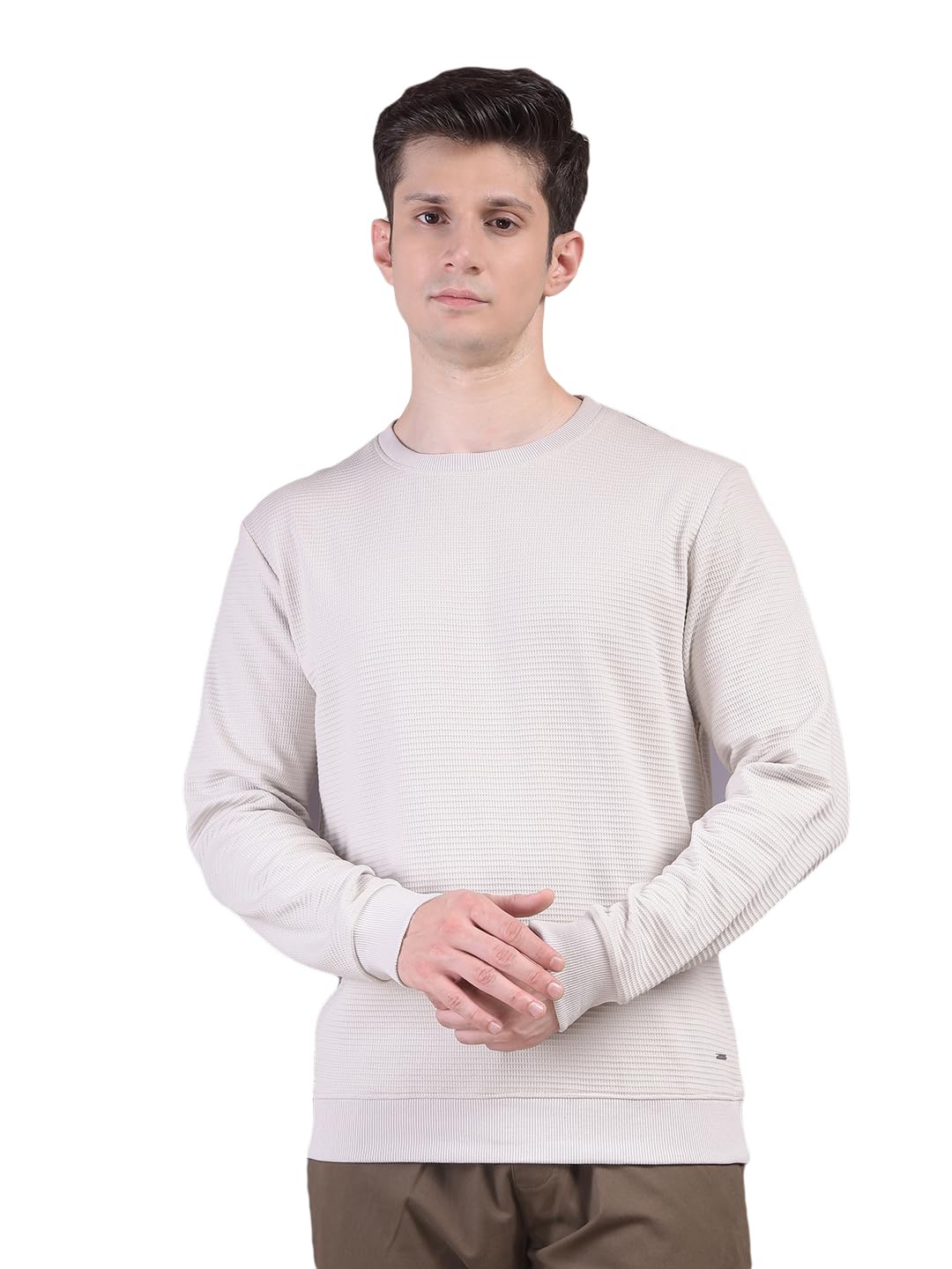 crimsoune club Men's Beige Jacquard Sweatshirt-picture-26