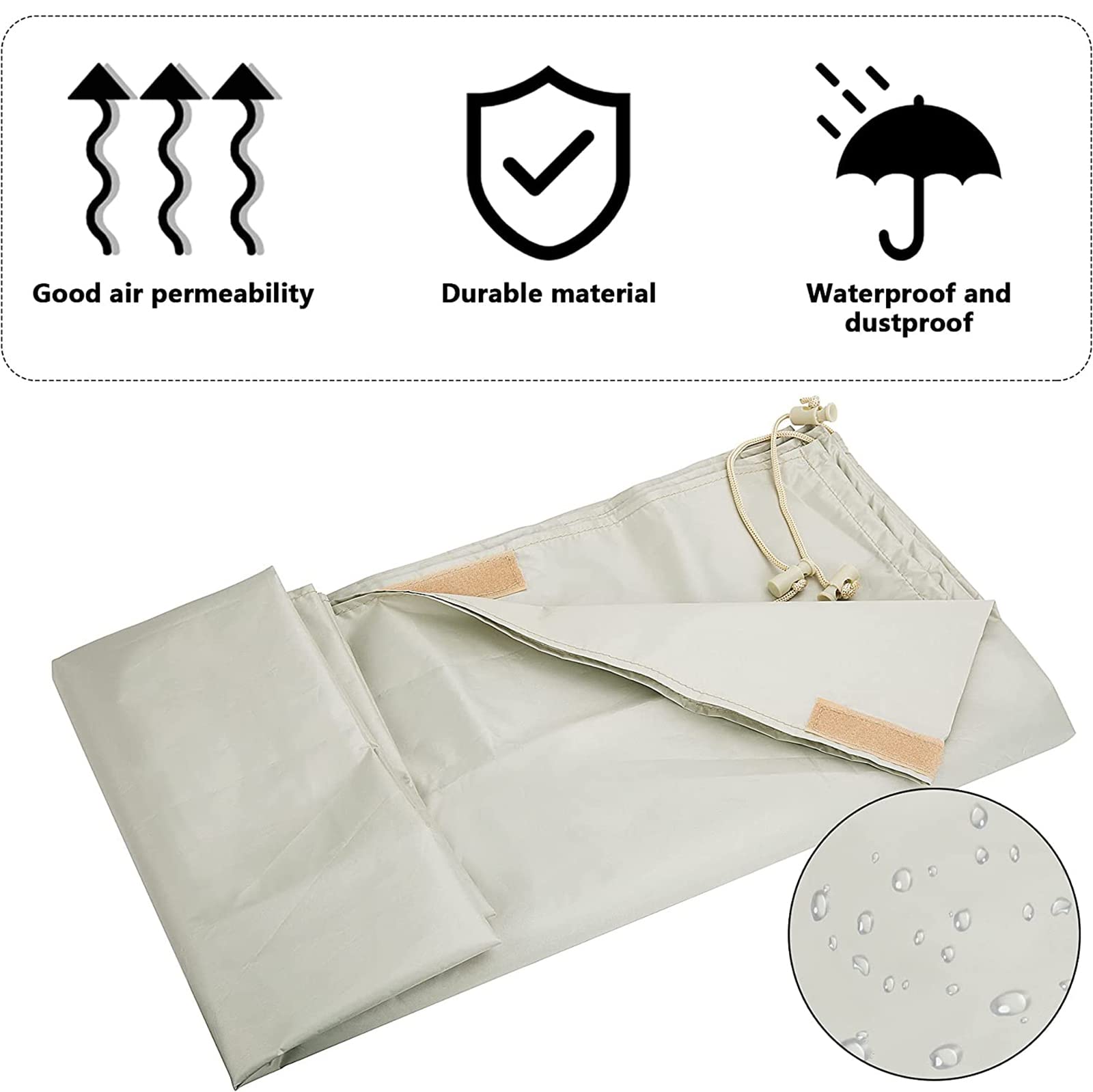 FBKPHSS 210D Funda Enrollable para Piscina, Impermeable Coperta de Roller para Piscina Tela Oxford Solar Cubierta de Enrollador para Jardín Patio Piscina,Beige,550 * 126cm