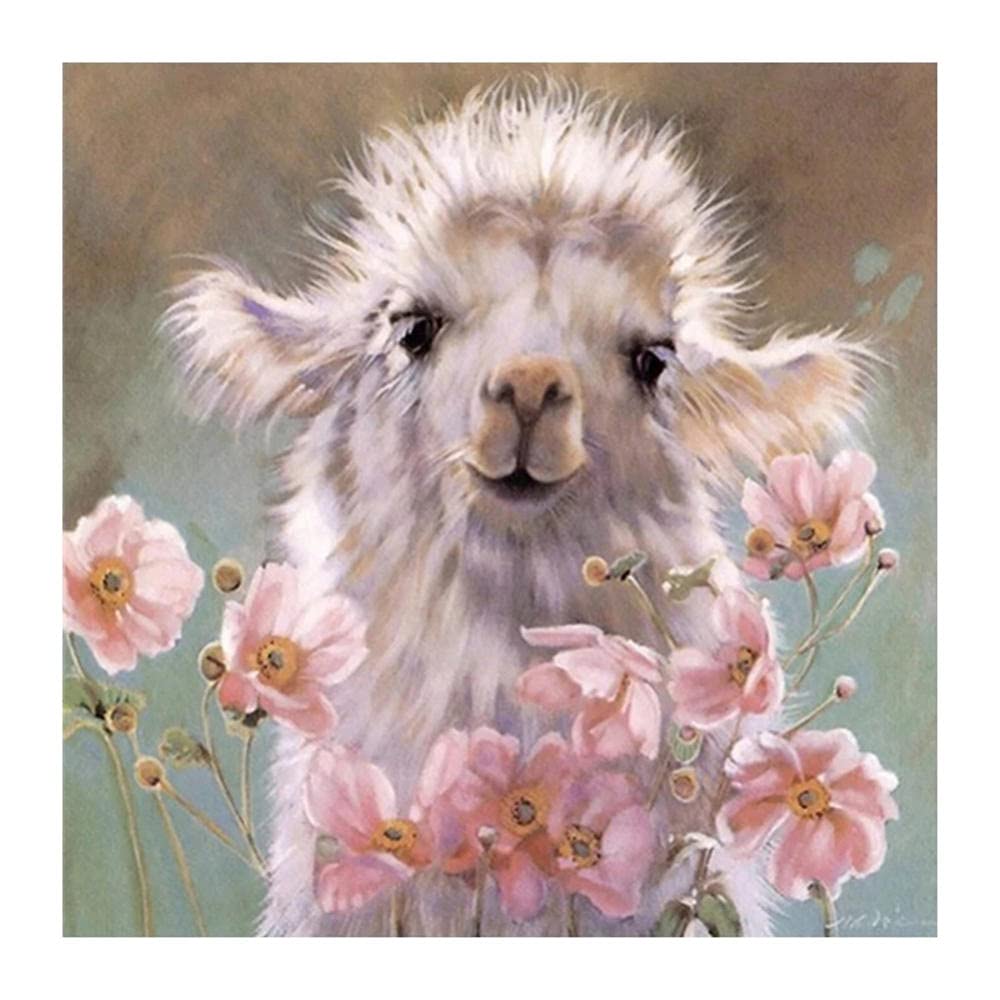 Diamond Painting Kit 'Alpaka' – 5D Strass-Stickerei, 30x40 Cm, Inkl. Werkzeug & Diamanten