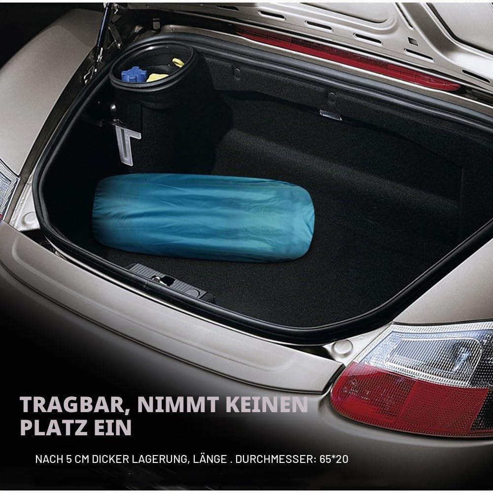 Auto Matratze für Skoda Yeti Superb Octavia Fabia Karoq Kamiq Kodiaq, Auto-Rücksitz-Dickere Luftbett Faltbar Auslaufsichere Auto Luftmatratze Schlafzubehör,A/Black- C