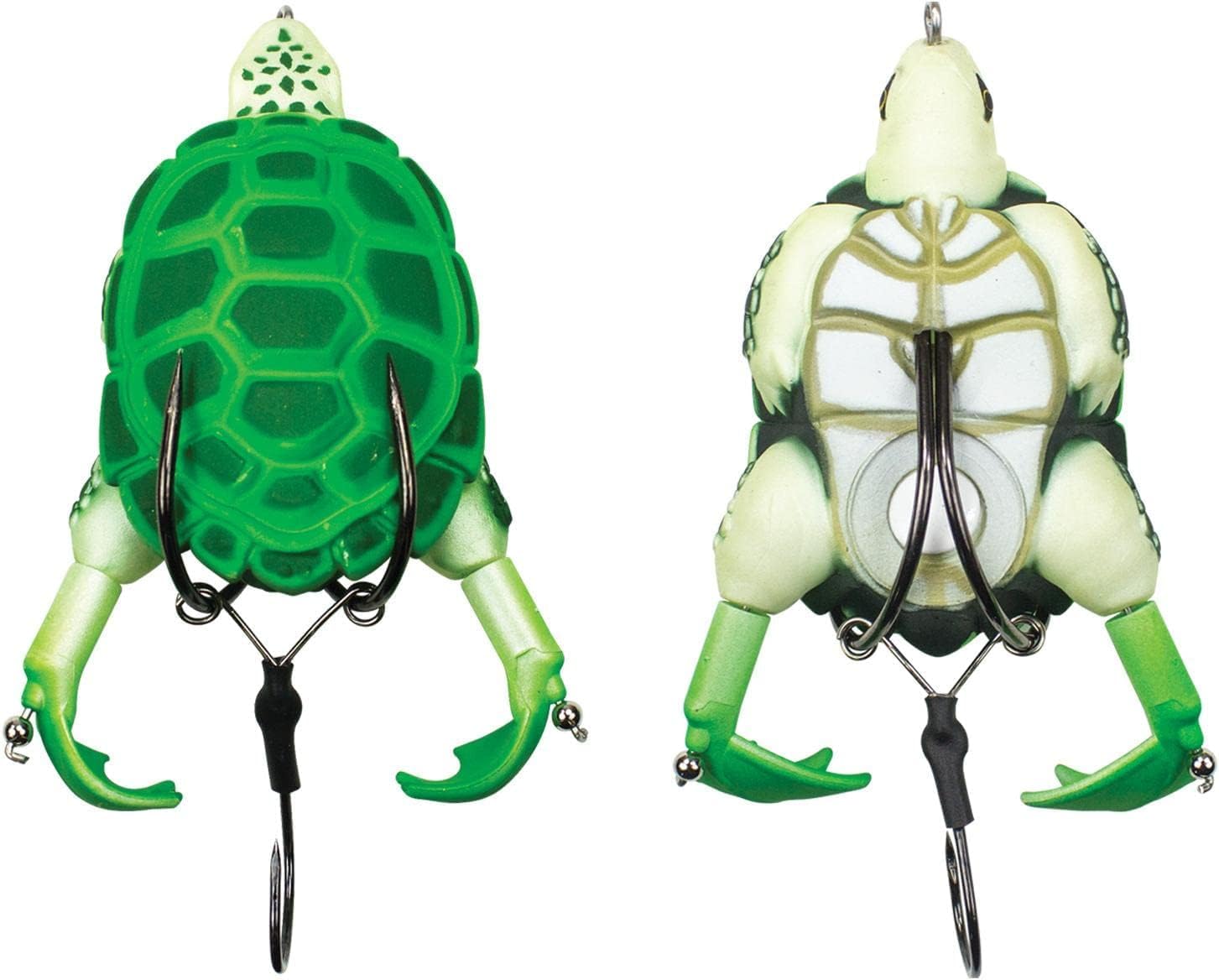 LUNKERHUNT Topwater Fishing Lures Kit (3-Pack) for Bass, Trout | 1 Turtle Lure, 1 Frog Lure, 1 Sunfish Prop Lure | Freshwater Fishing Bait for Pike, Soft Hollow Body, Weedless Hooks