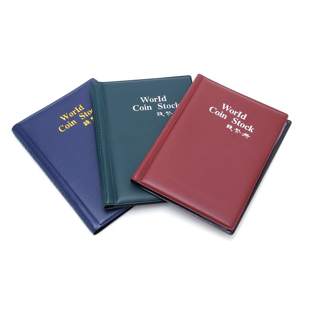 Nihenhao Random Delivery 120 Coin Collection Storage Holders Money Penny Pockets Album Book Collecting Pvc