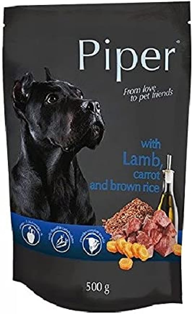 Dolina Noteci Piper with lamb, carrot and brown rice - Wet dog food 500 g