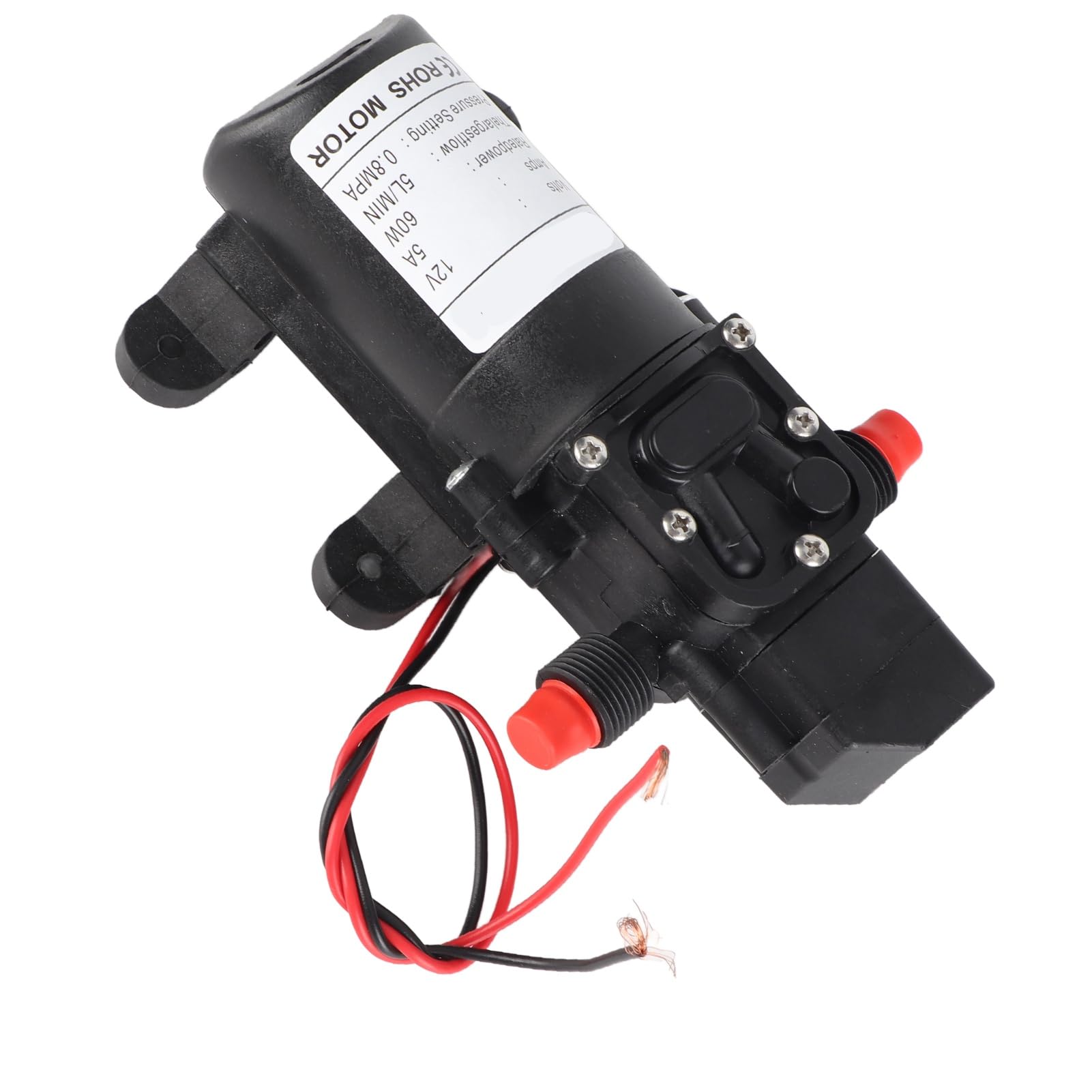 DC 12V Pompe à Membrane Eau Douce avec Colliers de Serrage pulvérisateur amorçage Automatique pressostat 5 L/Min 116 PSI pour Bateau Camping Car Marin-Pompes À Électriques