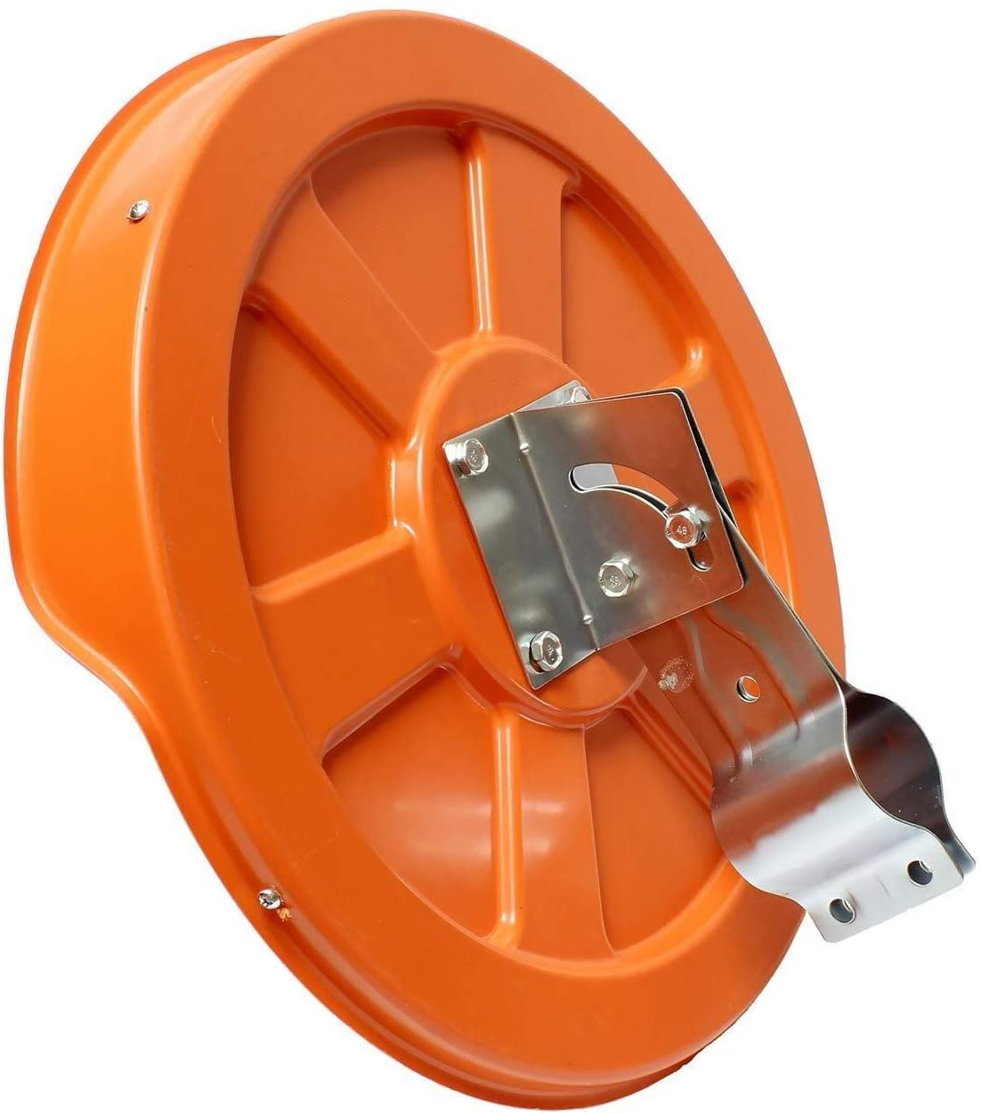 Miroir Convexe extérieur, Rond Store Miroir Miroir de Surveillance de la Rue Intersection Insertion Anti-vol Miroir PC Matériau Miroir Routier Orange Miroirs sécurité(80Cm)