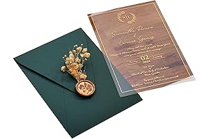 Personalized Gold Foil Acrylic Custom Wedding Invitations