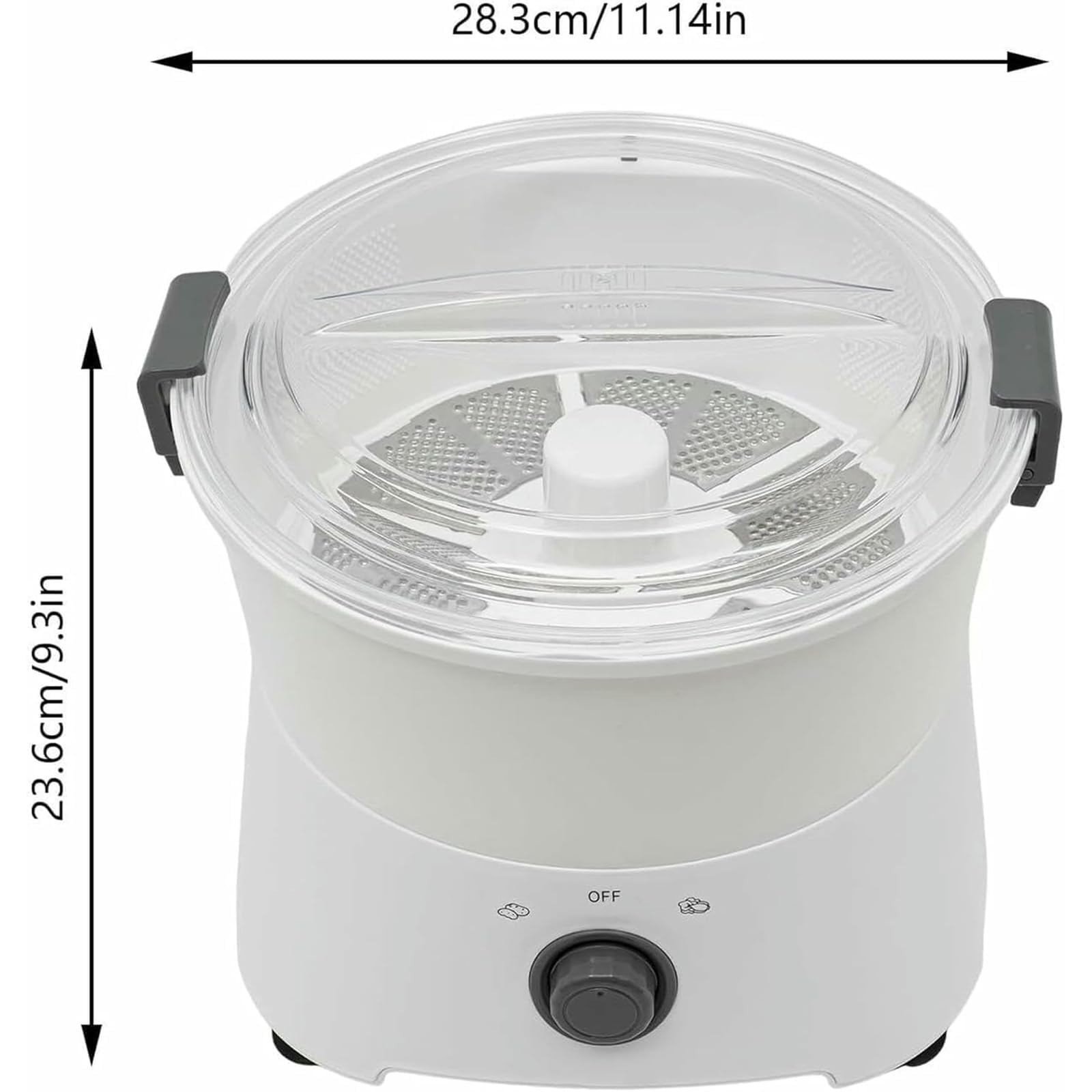 Pelador eléctrico de patatas One-Touch | Máquina de 85 W con cubierta visible, almohadillas antideslizantes y refrigeración eficiente para cocina