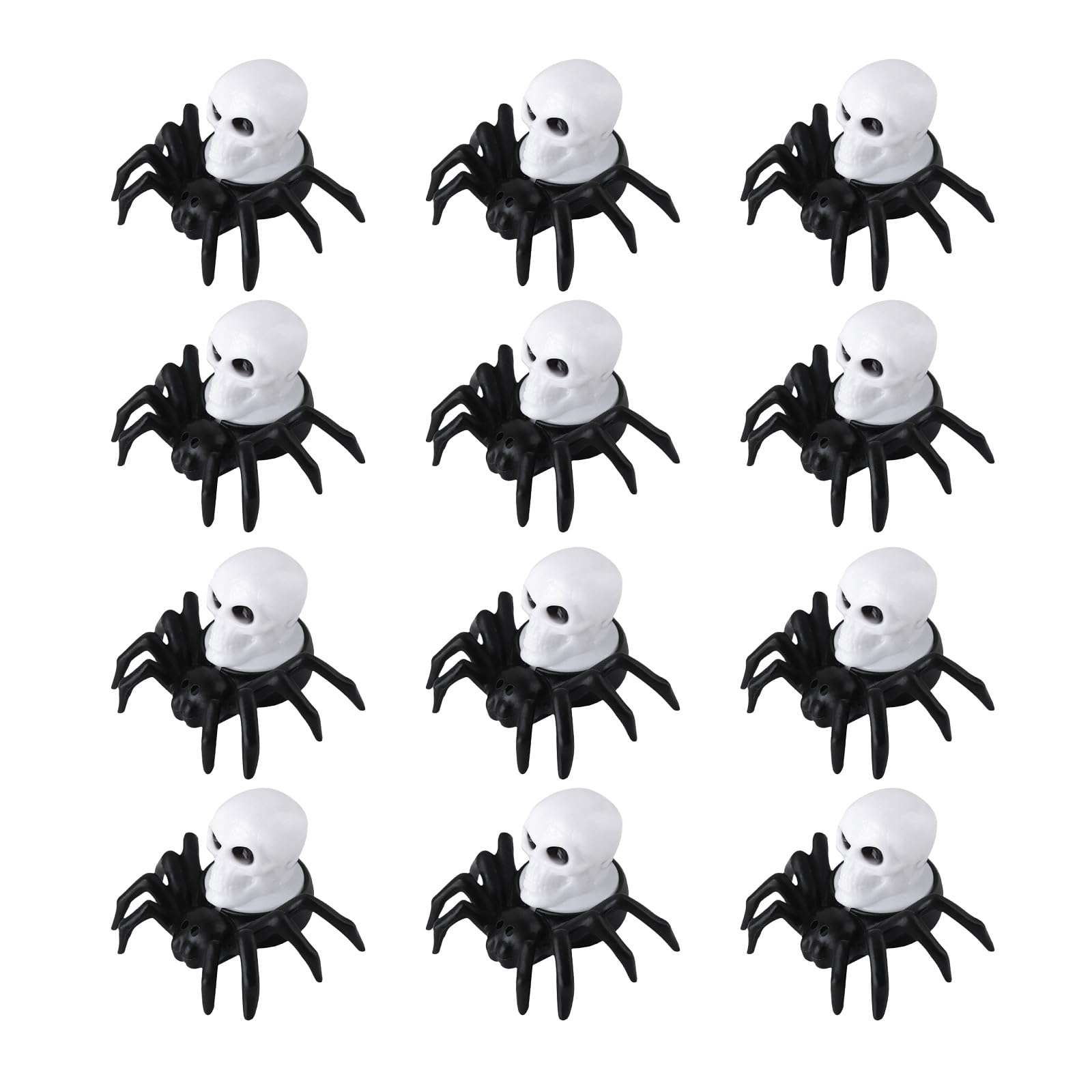 Kalttoy Multicolor 12Pcs Halloween Led Skull Led Flameless Tealight For Party Table Centerpieces Halloween Decoration Tealights
