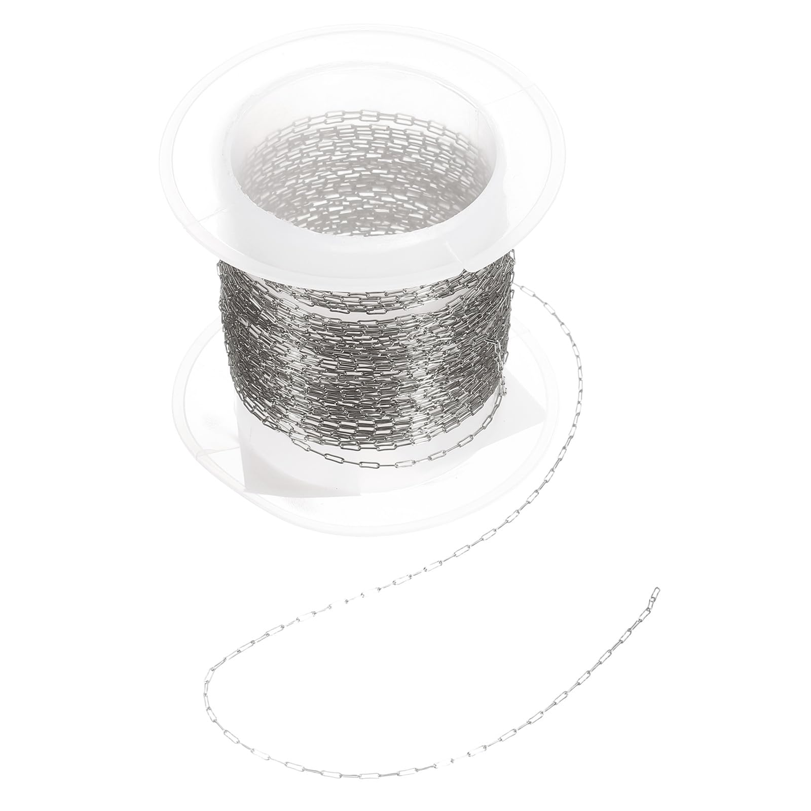 Chaîne fabrication bijoux 5m en maillons trombone acier inoxydable pour colliers DIY