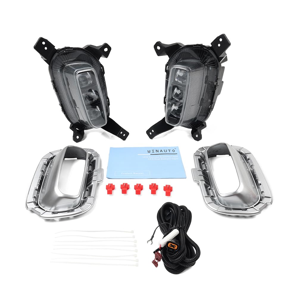 Cninba13 Front Fog Light Daytime Running Lights Driving Lamps Clear ABS For Kia Seltos 2020 2021 2022 2 Pcs