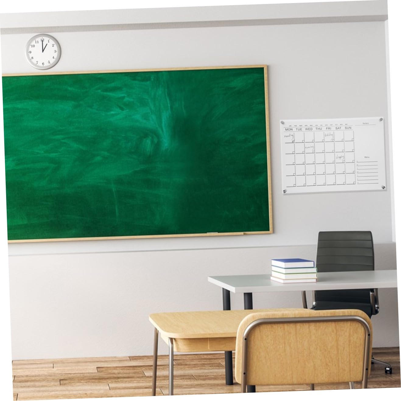 Angoily Abwischbare Acryl Planungstafel Transparent für Wochen und Monatsplaner mit Hängender Wandhalterung Leicht und Dekorativ für Zuhause und Büro Zufällige Farbe