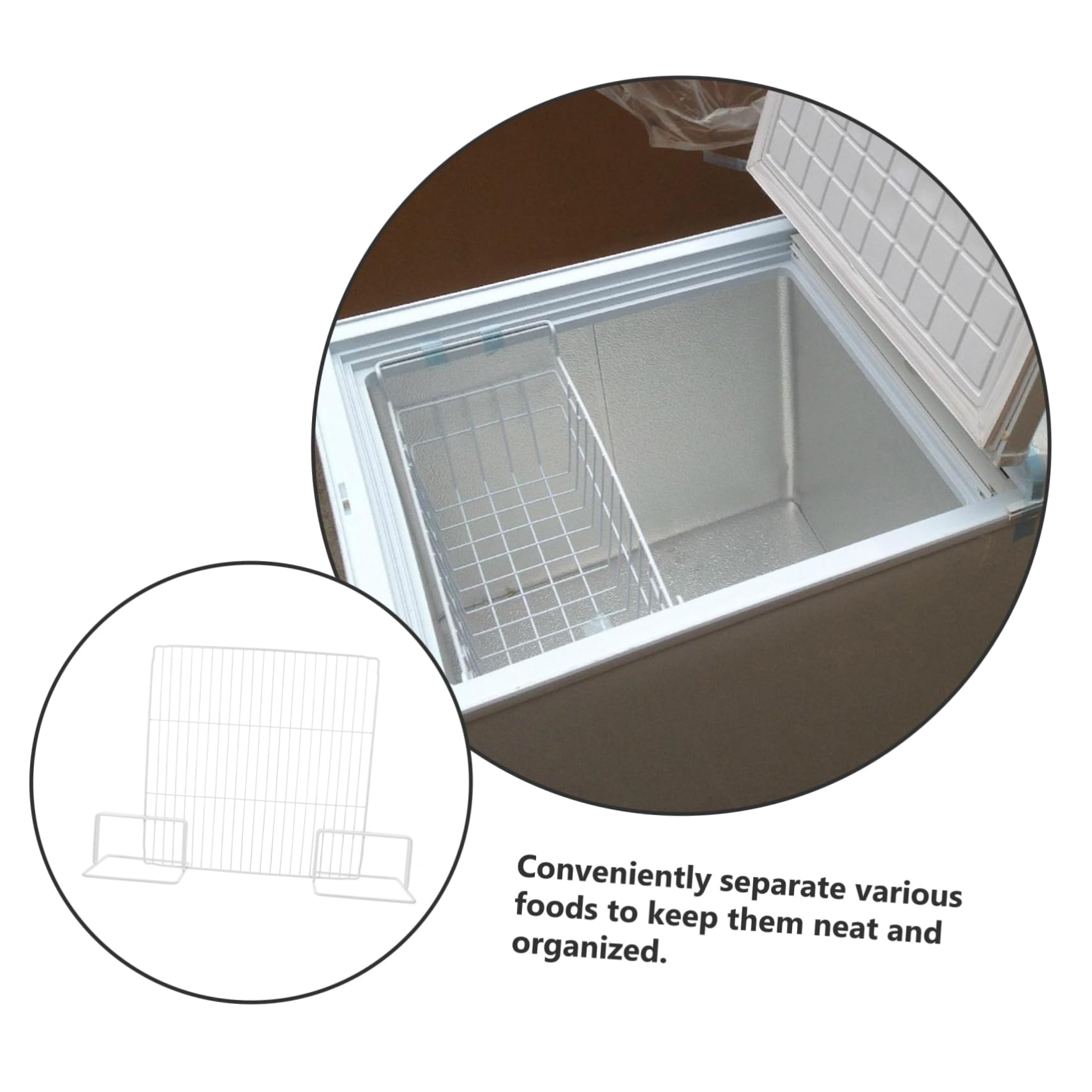 TOPBATHY Divisor de Alambre de Hierro para Congelador, Separador de Refrigerador, Fácil de Instalar y Quitar, Adecuado para Supermercados y Ahorrar Espacio en Almacenamiento