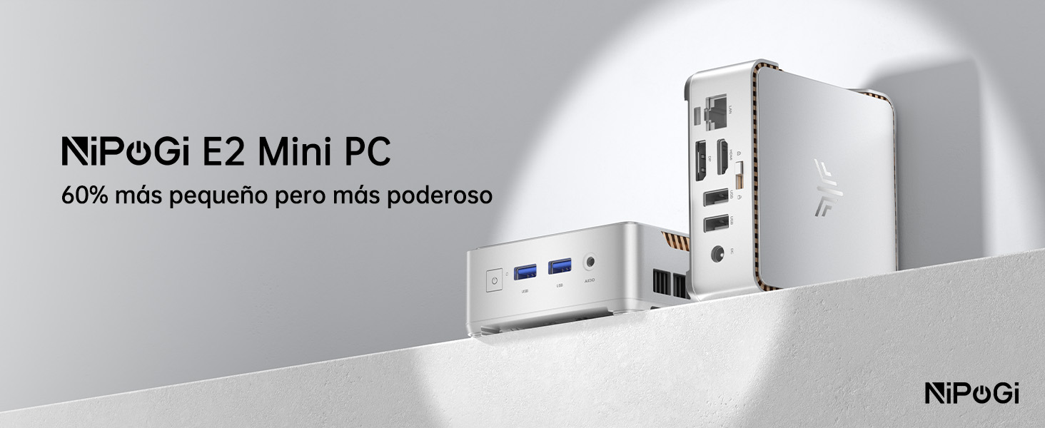 NiPoGi E2 Mini PC W-11 Pro,Ιntel Alder Lake N97(hasta 3.6GHz,15W