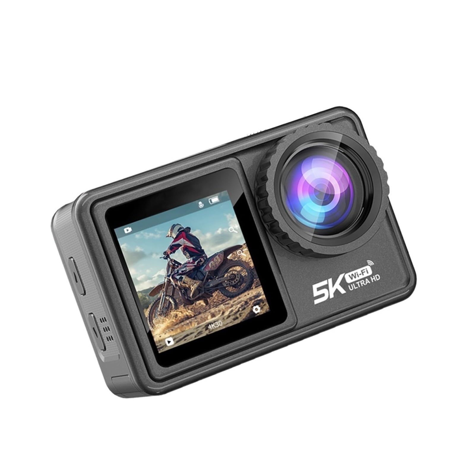 Kamera akcji 5K 4K 60FPS wymienny obiektyw 48MP Zoom elektroniczny aparat stabilizujący WiFi kamera do vloga Z łatwością Uchwyć Wspaniałe Chwile(32GB,Action Camera 5K F)