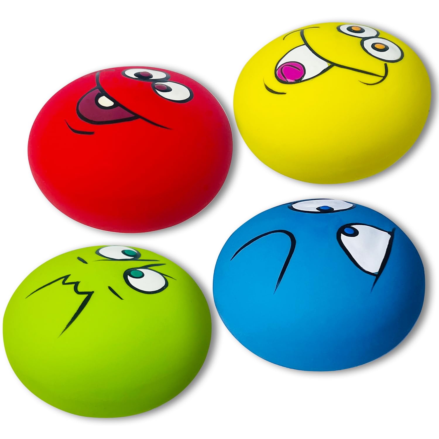 PUPATTIC 3 1 Squeaky Dog Toys for Medium Dog and Large Breeds - 4 Pack Flat Soft Squeaky