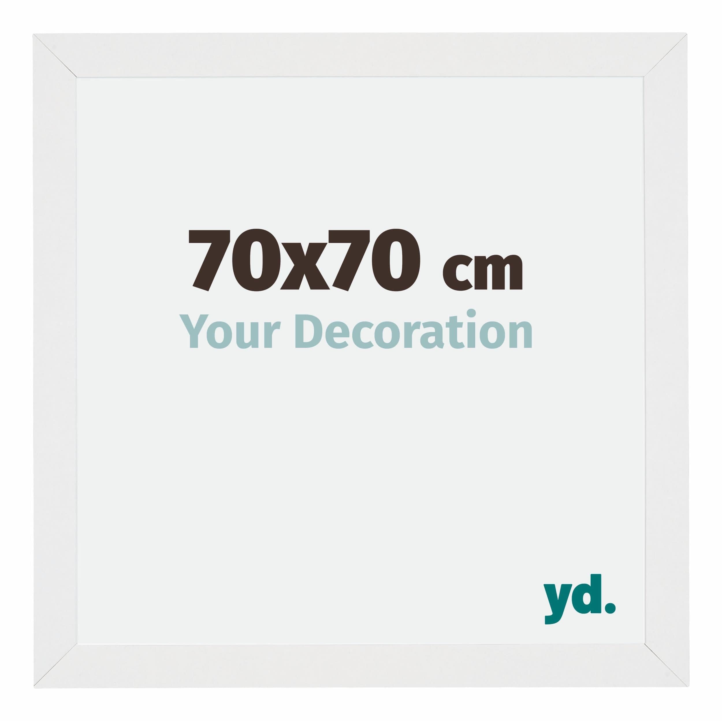 Your Decoration - Picture Frame 70x70 cm - White High Gloss - Decorative Wall Frame in MDF with Antireflection - Frame 70x70 - Mura — image 1