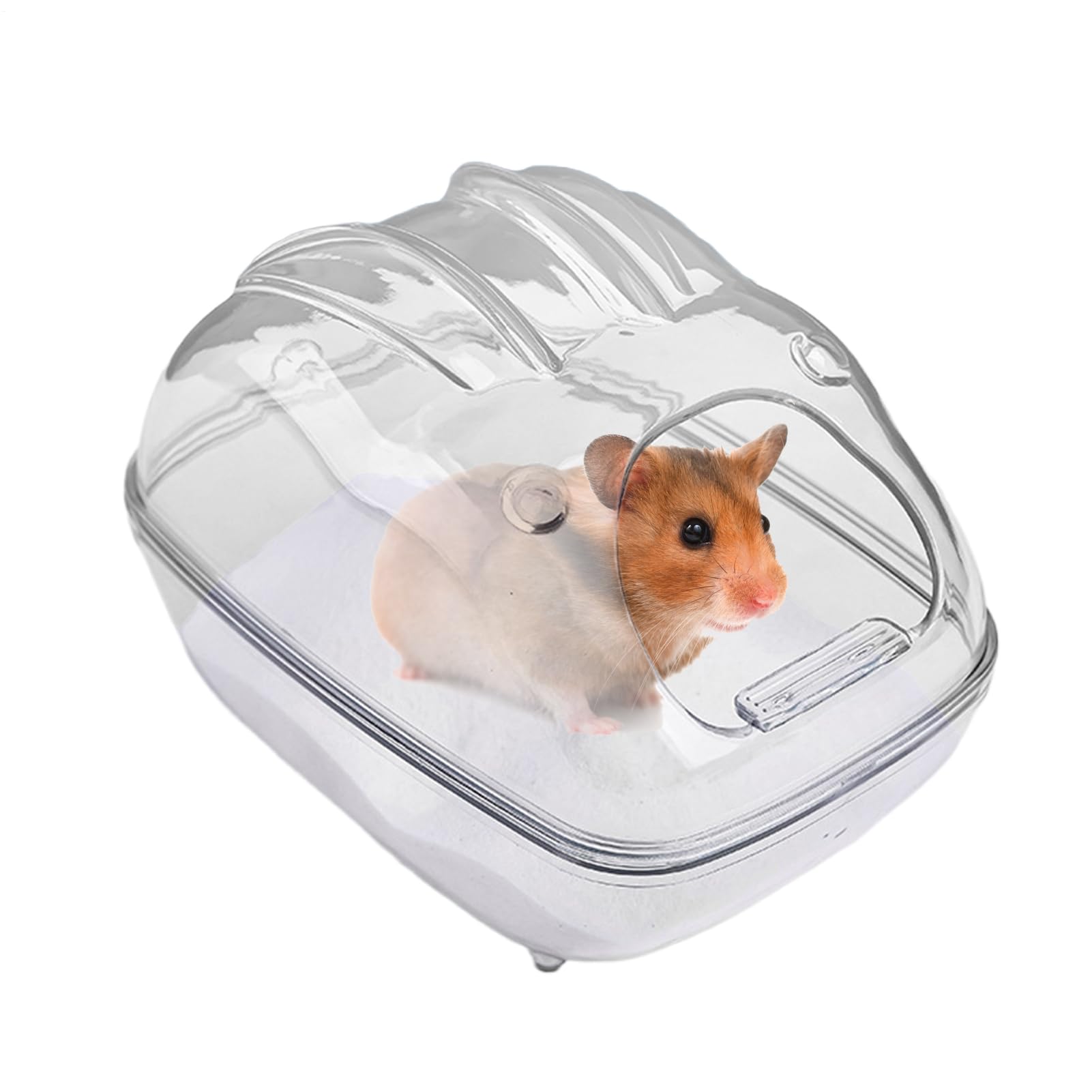 Hamster Sand Bath Box | Chinchilla Bath Box | Clear Chinchilla Bathtub, Gerbil Body Cleaning Container for Small Animals