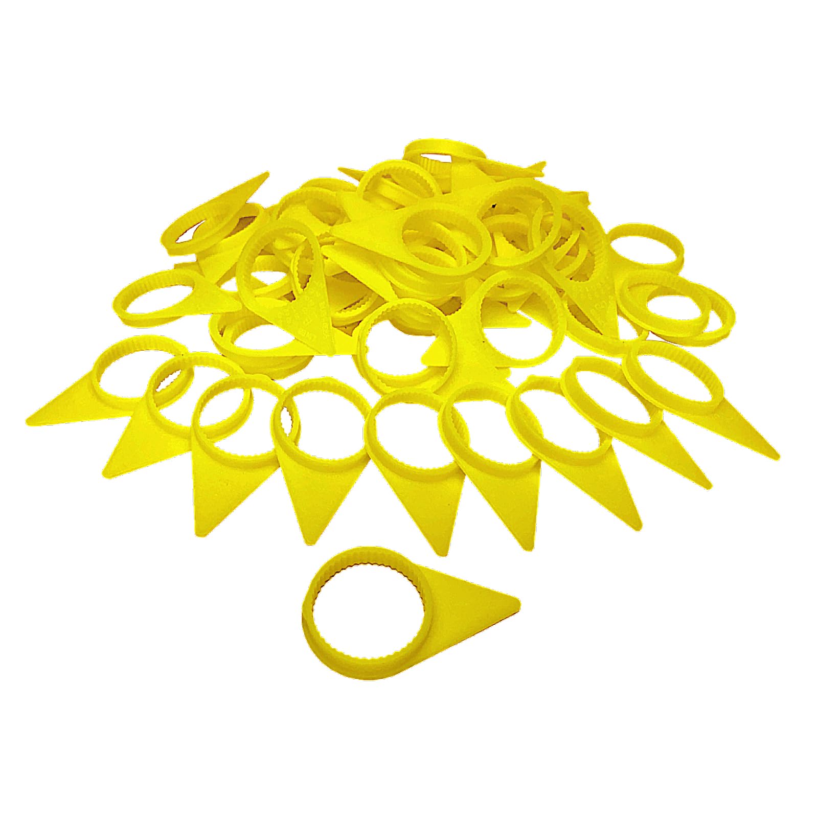 Checklink Wheel Nut Indicator/Retainer, 33mm Yellow (50/Bag) U2013 All Tire Supply