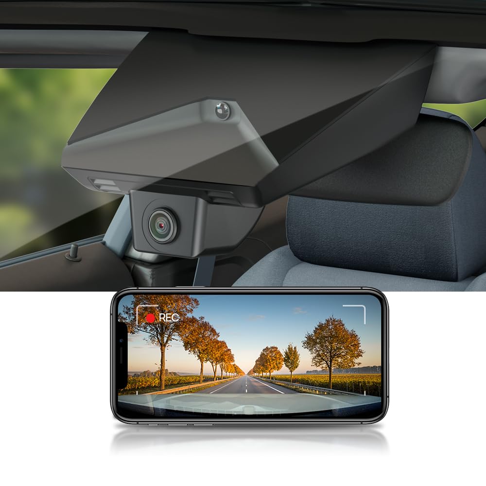 Fitcamx Dashcam 4K Compatible avec Renault Clio V 2019-2024 (HD2-D8900), OEM Caméra Embarquée Voiture, 2160P UHD Video WiFi, G-Capteur, Enregistrement en Boucle, WDR Dash cam, Plug & Play, Carte 64Go