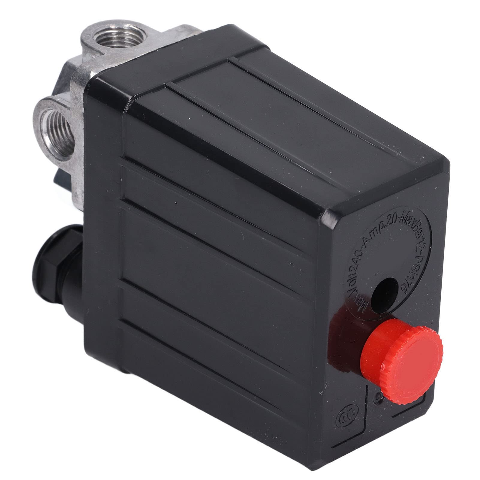 Zawór sterujący ciśnieniem sprężarki powietrza, 90-120 Psi, 4 drożny, części zamienne z regulatorem sprężarki powietrza 0-180 Psi, 4-portowy zawór bezpieczeństwa dla