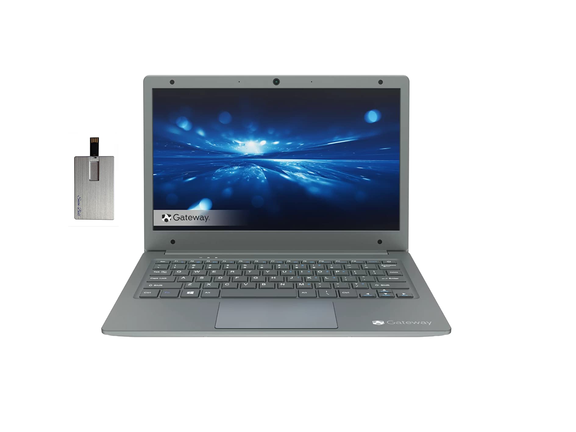 Gateway 11.6-inch Ultra Slim Notebook, Intel Celeron N4020 Processor, 4GB RAM, 64GB eMMC, Intel Graphics, 1.0MP Webcam, 1-Year Microsoft 365, Win10S, Gray, 32GB USB Card (Renewed)