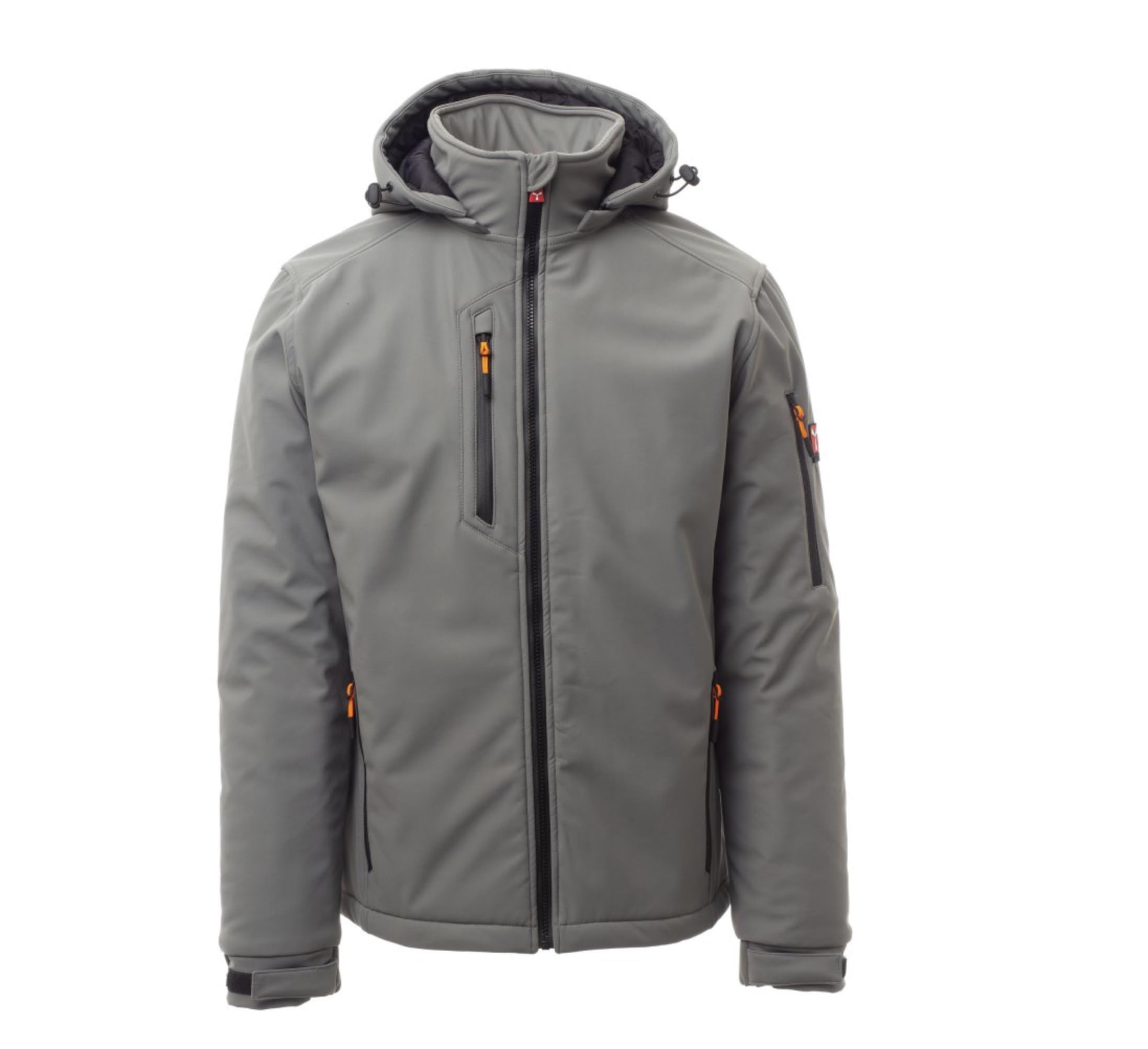 PAYPER Giacca Softshell Invernale da Esterni Creek Pad Unisex Grigio Fumo/Nero Taglia L