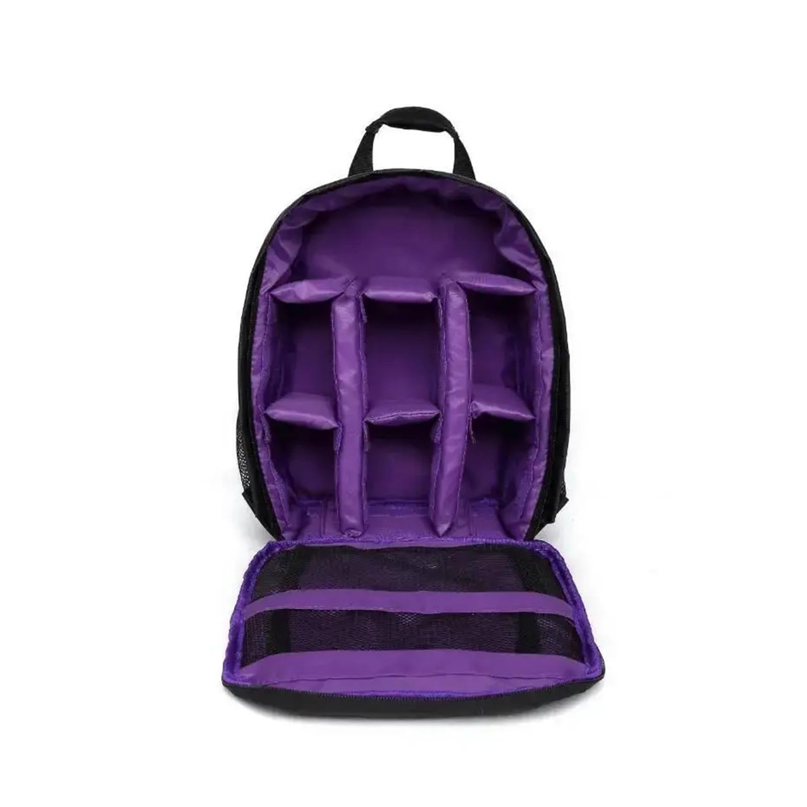 Borsa fotografica multifunzionale Zaino for fotografia all'aperto Tessuto leggero impermeabile di grande capacità(Purple)