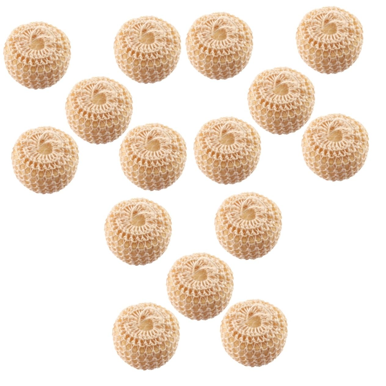 FRCOLOR 15pezzi Palline Da Bagno Sisal Per Scrub Corpo Accessori Pratici Per Pulizia Della Per Doccia e Benessere Personale