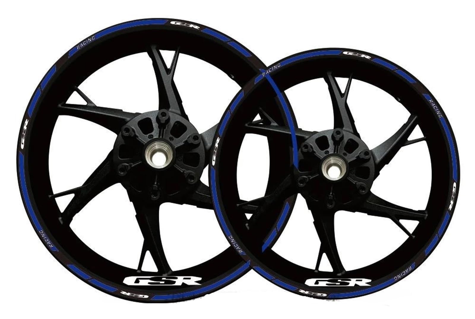 Motorrad Felgendekor Reflektierende Felgenaufkleber Für Suzuki GSR400, GSR600, GSR750 Und GSR 400, 600 750 – Nabenaufkleber Felgenstreifen-Dekor-Set Reflektierende Radaufkleber