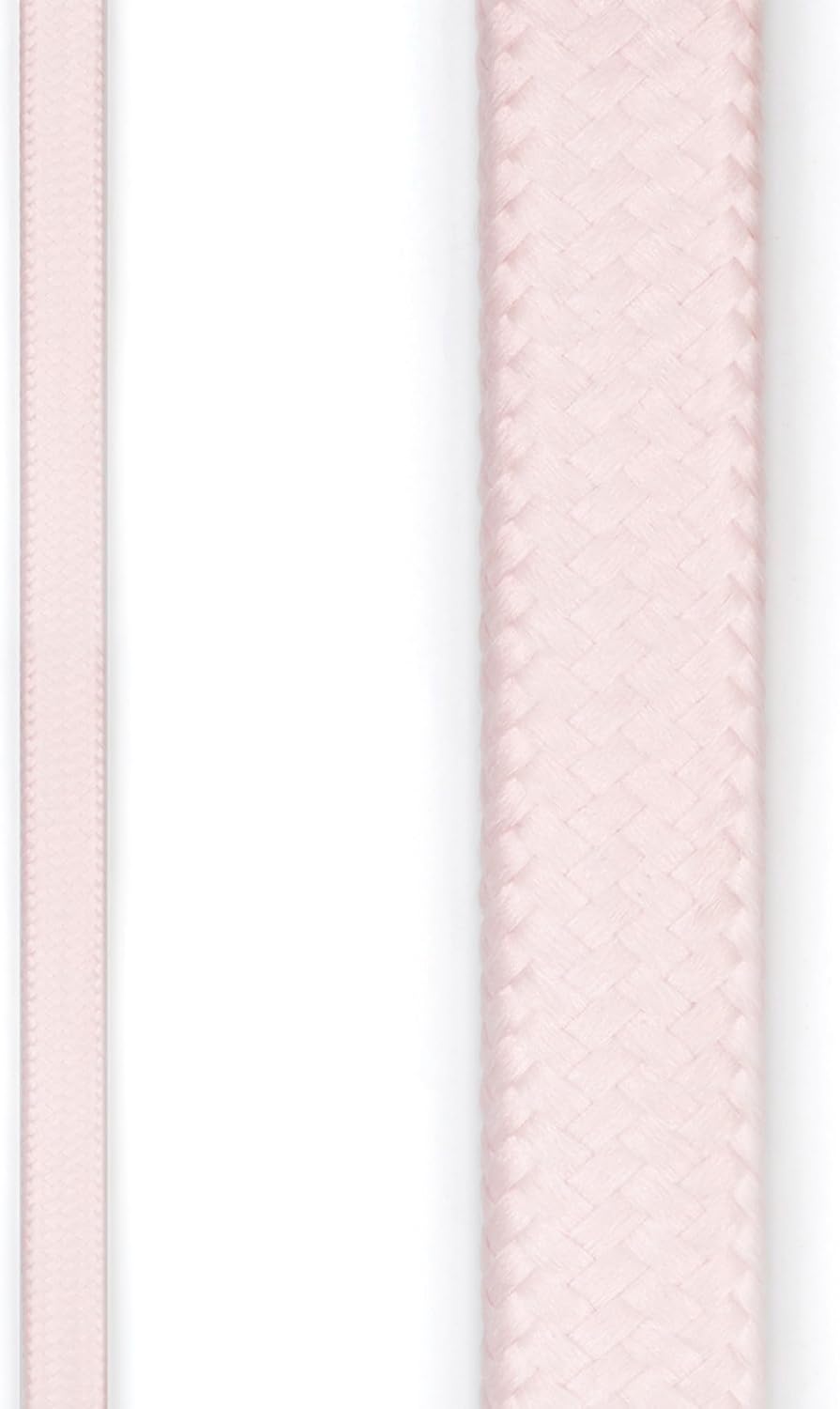 Globe Electric 22814 Designer Series 9-ft Fabric Extension Cord, 3 Polarized Outlets, Right Angle Plug, 125 Volts, Pale Pink