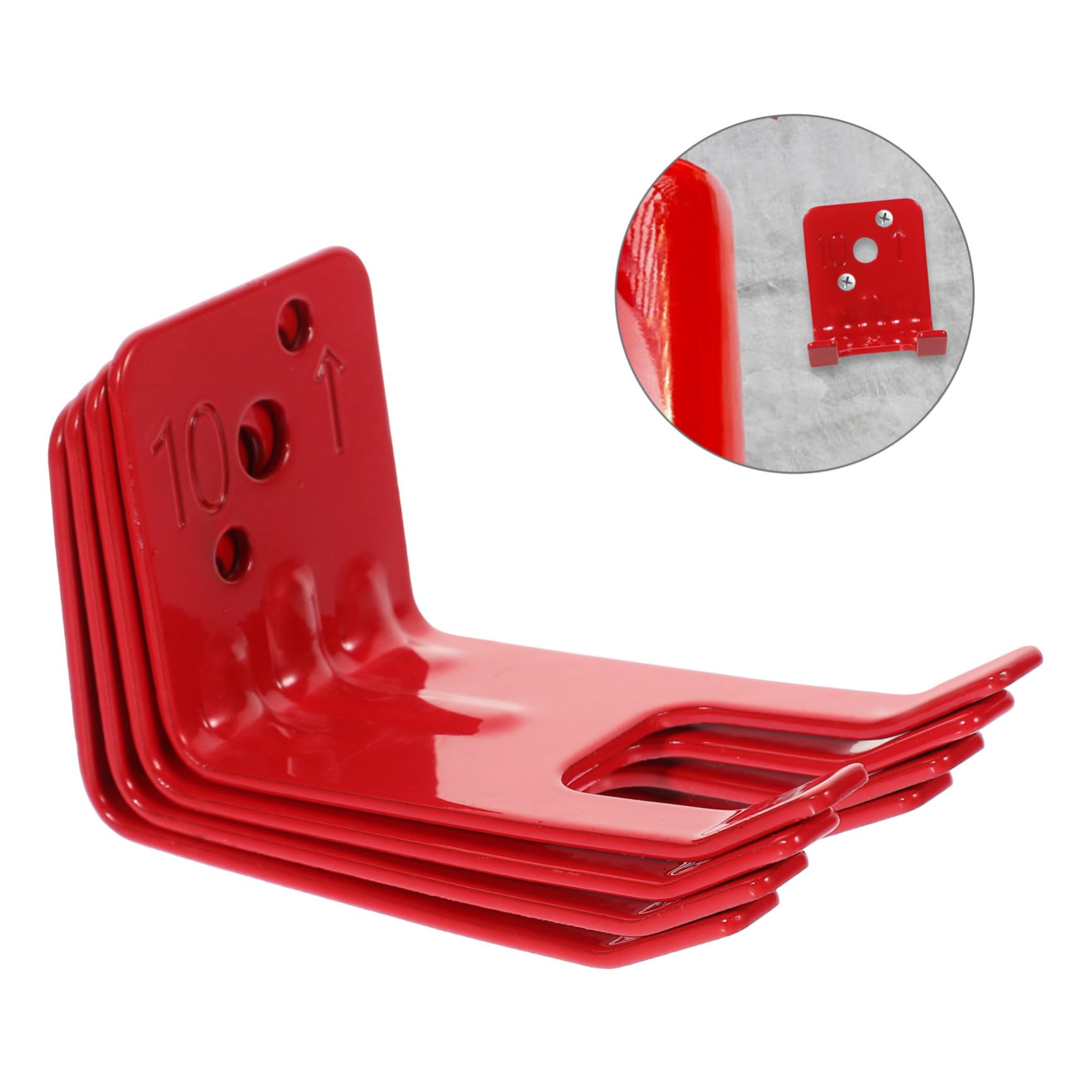 Cabilock Soporte Extintor Montado Colgante Deber Titulares Montar Extintores De Incendios En Casa Montaje Ganchos De Pared Cochera Soporte Para Extintor Planchar Rojo 4 Piezas X 4