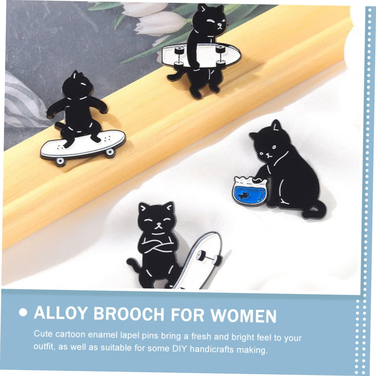 16 Piezas Broche De Gato Y Mochila De Moda Para Las Mujeres Broches De Gato Mochila Para Mujer Joyería De Moda Broches Para Las Mujeres Sombrero Pin Broche Decorativo