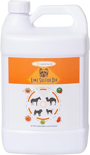 Healthy Paw Life - Dip de azufre de lima - Cuidado de mascotas para la picazón y la piel seca - Fórmula Xtra Strength - Solución segura para perros,