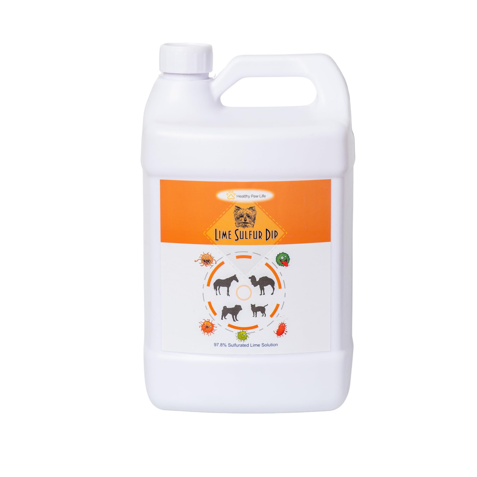 Lime Sulfur Dip - Pet Care for Itchy and Dry Skin - Xtra Strength Formula - Safe Solution for Dog, Cat, Puppy, Kitten, Horse (1 Gallon)