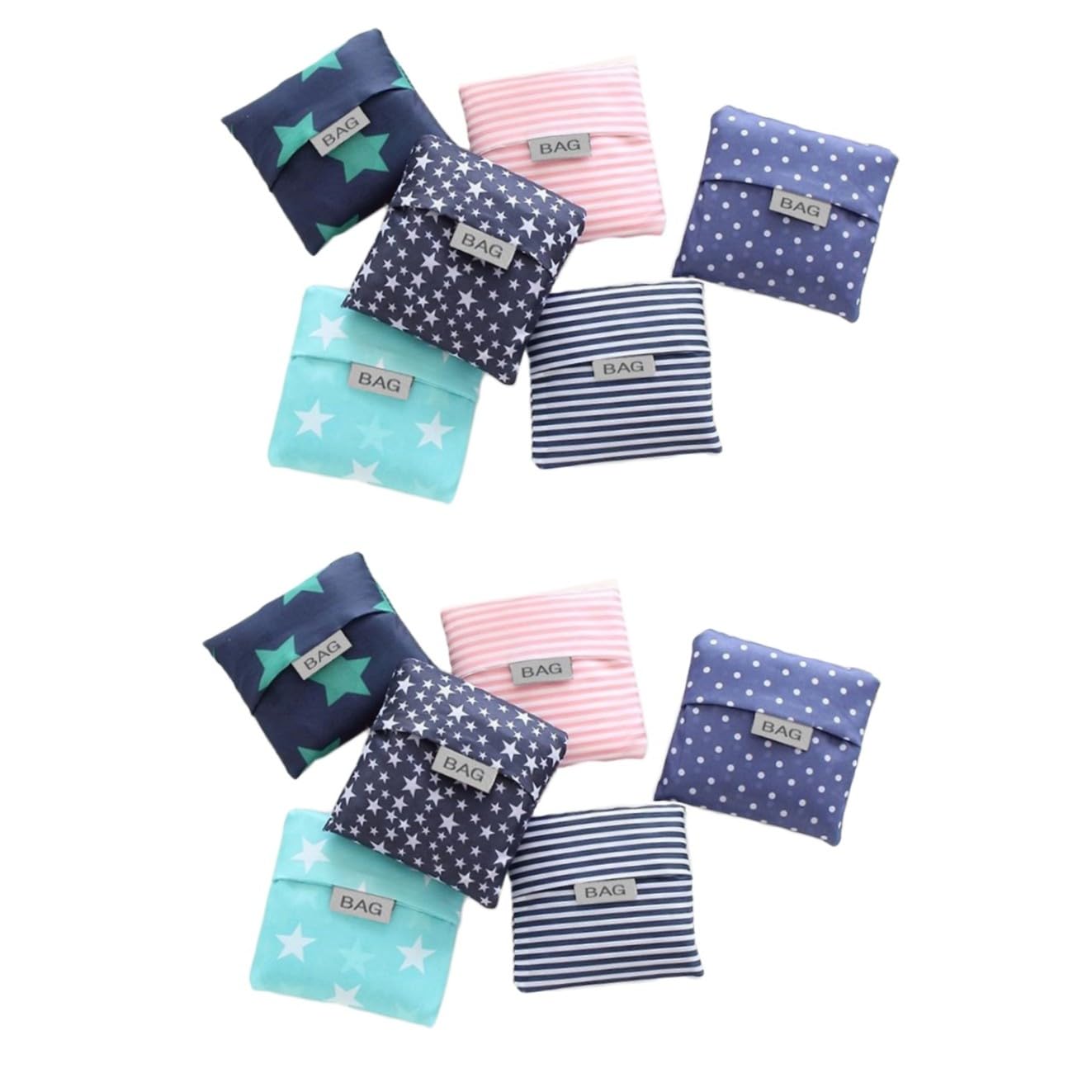 Gatuida 12piezas Bolsa De Compras Plegable Bolsa Tote Resistente para Almacenaje Práctica y Lavable para Compras Diarias y Uso Multifuncional