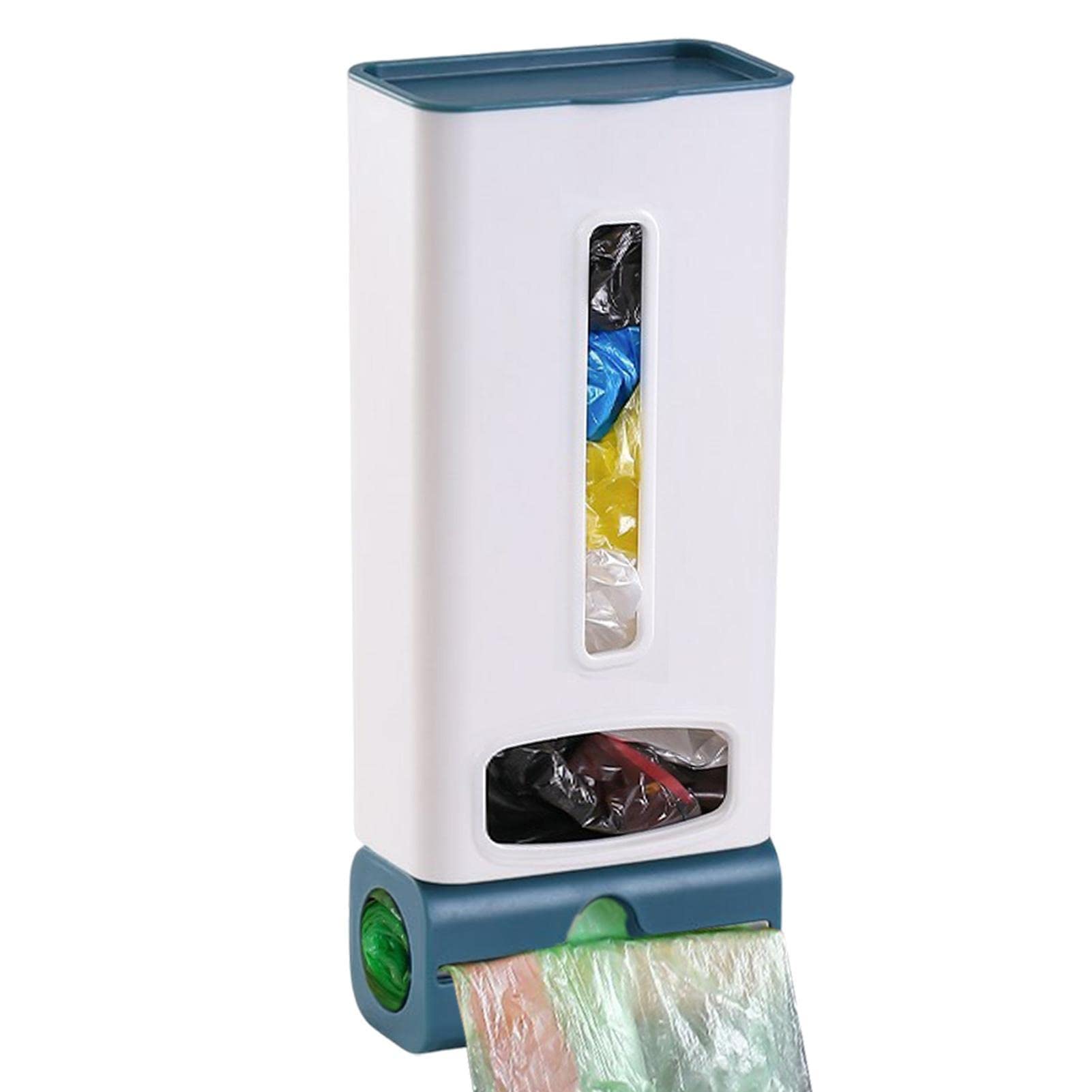 Grocery Bag Dispenser - Reusable Wall Mount Garbage Bag Holder,No Punching Kitchen Garbage Bag Holder Dispenser, Trash Bag Dispenser Bag Saver