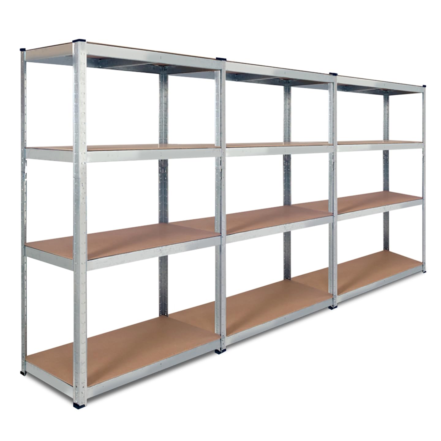 IDMarket - Lot de 3 étagères modulables Charges Lourdes en métal 12 Plateaux