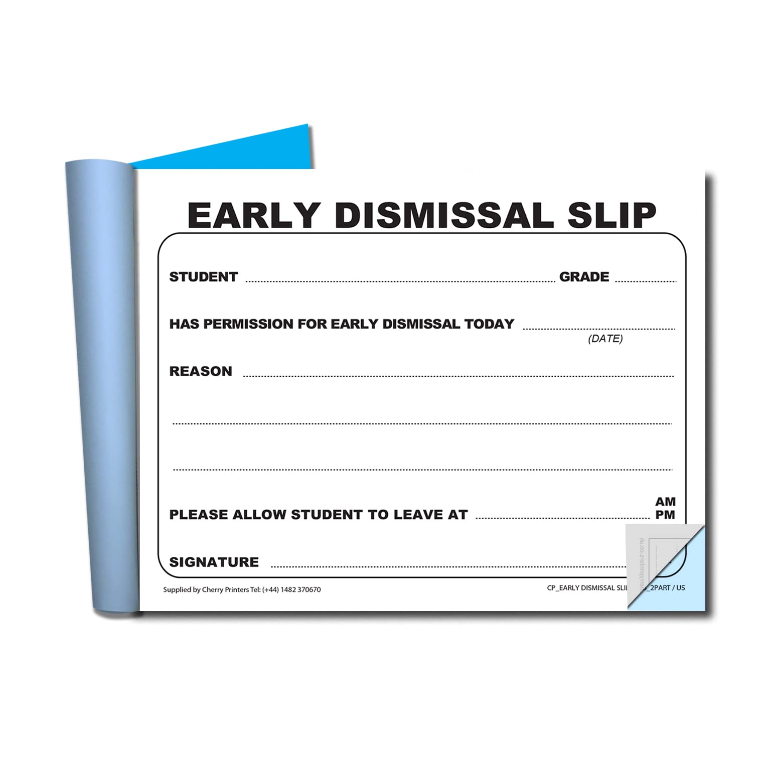 Cherry Carbonless Courier Collection Delivery Note Triplicate