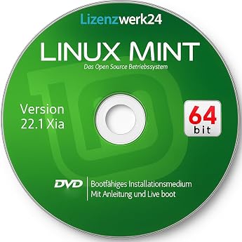 GNU/Linux Mint 64-Bit Live &amp; Installations-DVD (Deutsch) | Bootf&auml;hige Rettungs- &amp; Setup-DVD f&uuml;r PC &amp; Laptop | UEFI/BIOS | Qui