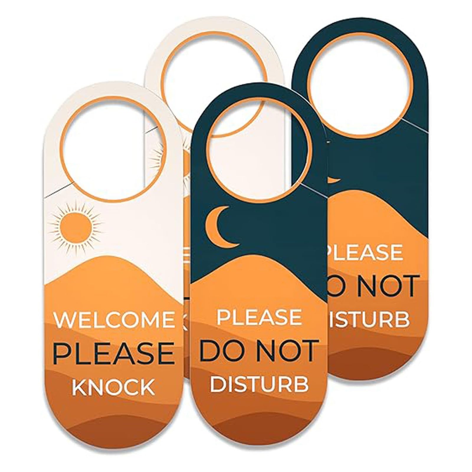 Diseño de negocios No molestar y bienvenido, por favor llame a la puerta, cartel for colgar, doble cara, ideal for oficinas, hogar, clínica, dormitorio, sesión de reuniones(500 pack)
