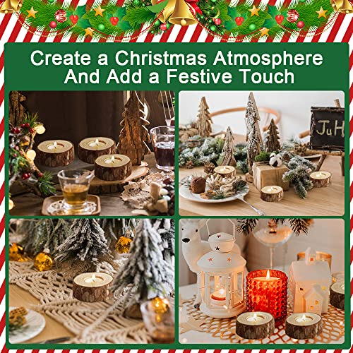 EMAGEREN 12 Pz Portacandele in Legno Portacandele