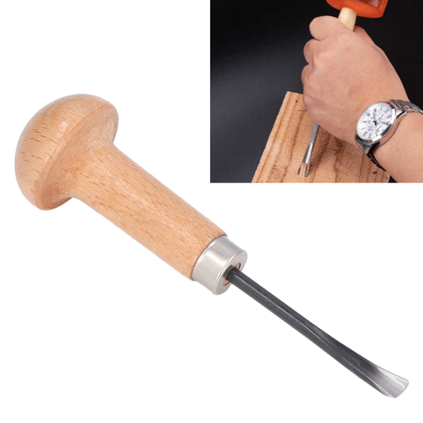 Cincel, Cuchillo, Mresistente, Mango de Playa, Diseño Ergonómico, Cincel para Tallar Madera para Cortar